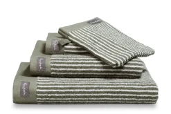 Bath & Living Vandyck Washcloth HOME Petit Ligne Olive (BAKC15101) set/6 pieces
