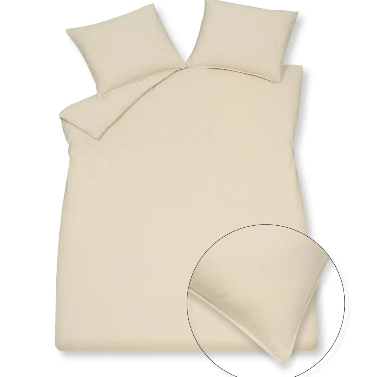 Bath & Living Vandyck WASHED COTTON duvet cover 240x220 cm Cream Tan (cotton) CLLA20201