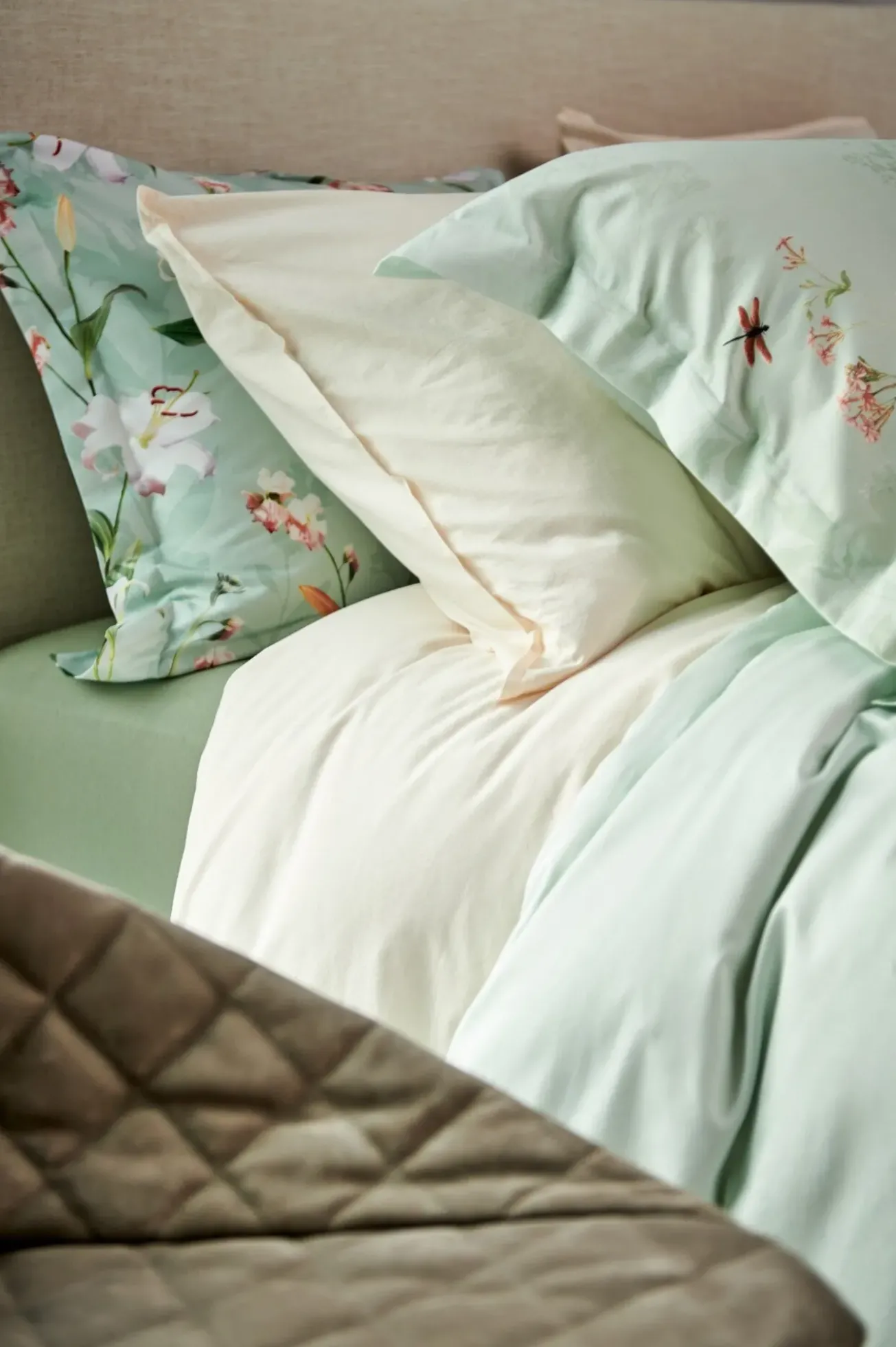 Bath & Living Vandyck WASHED COTTON duvet cover 240x220 cm Cream Tan (cotton) CLLA20201