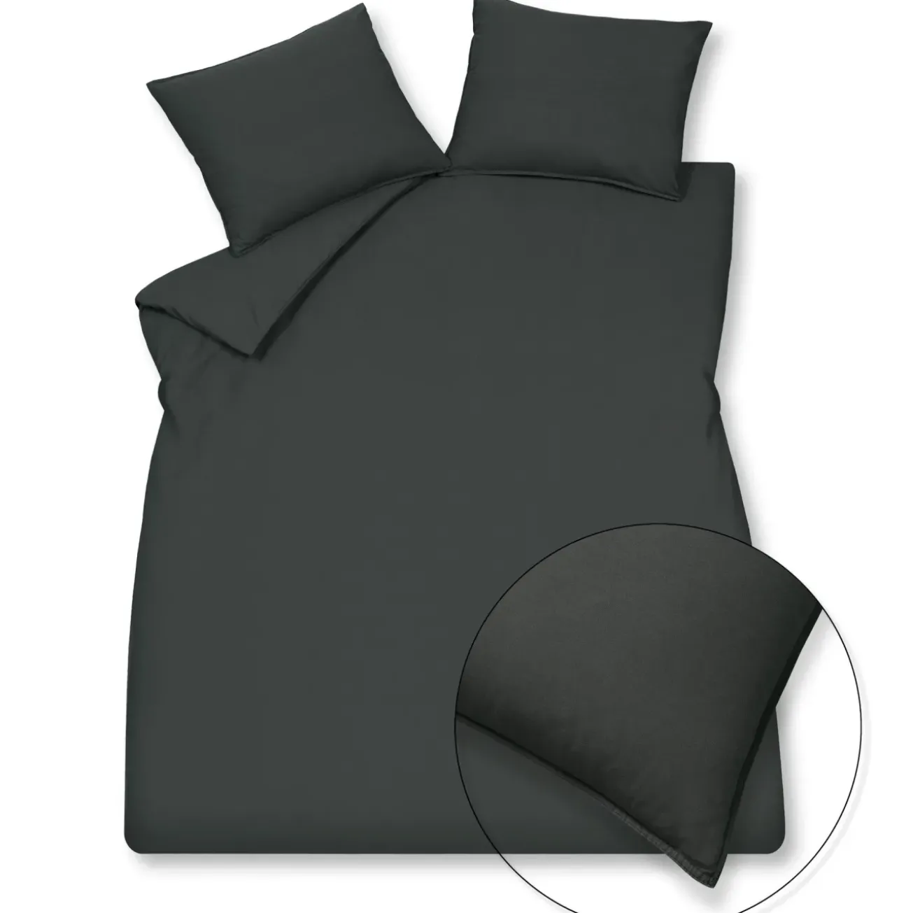 Bath & Living Vandyck WASHED COTTON pillowcase 60x70 cm, Off Black (cotton)