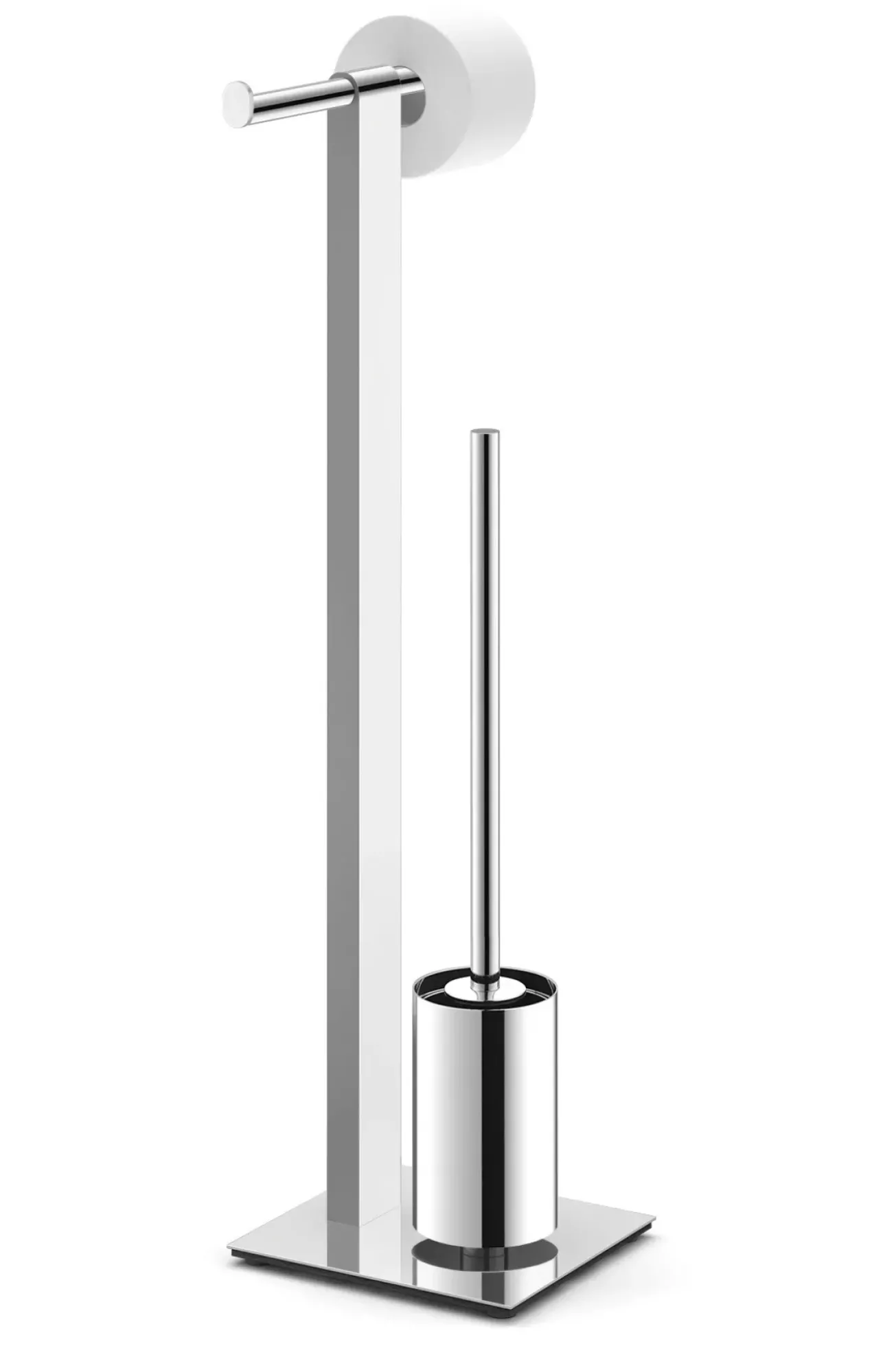 Bath & Living Zack ATORE double toilet butler 40473 ( stainless steel) - toilet brush with double roll holder