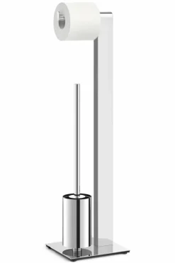 Bath & Living Zack ATORE toilet butler 40455 ( stainless steel) - toilet brush with roll holder