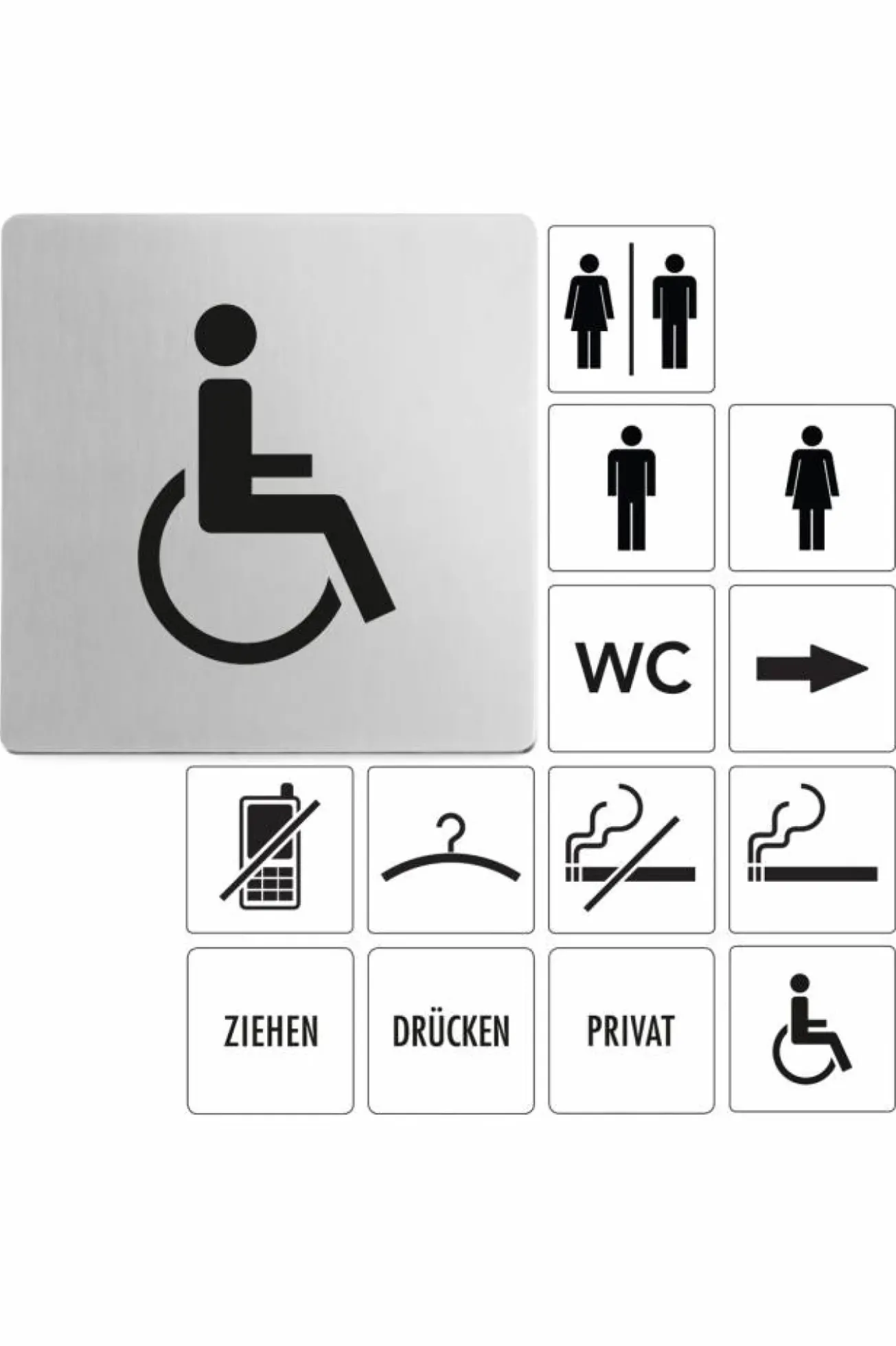 Bath & Living Zack INDICI wheelchair user icon 50725 (mat)