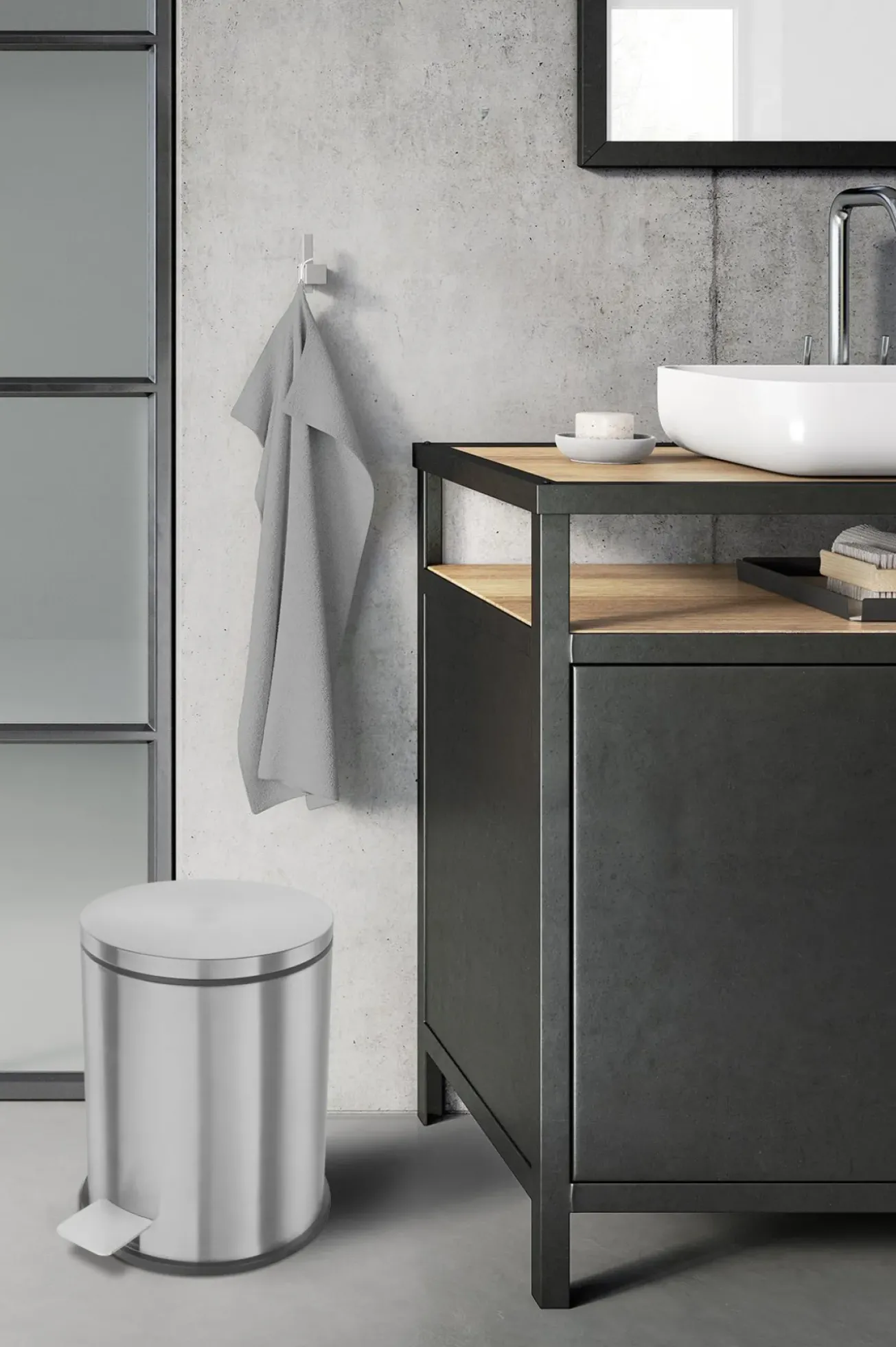 Bath & Living Zack VASCA pedal bin (mat) 40300